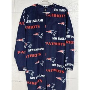 NFL Team Apparel New England Patriots Adult Large One Piece Footed Pajamas